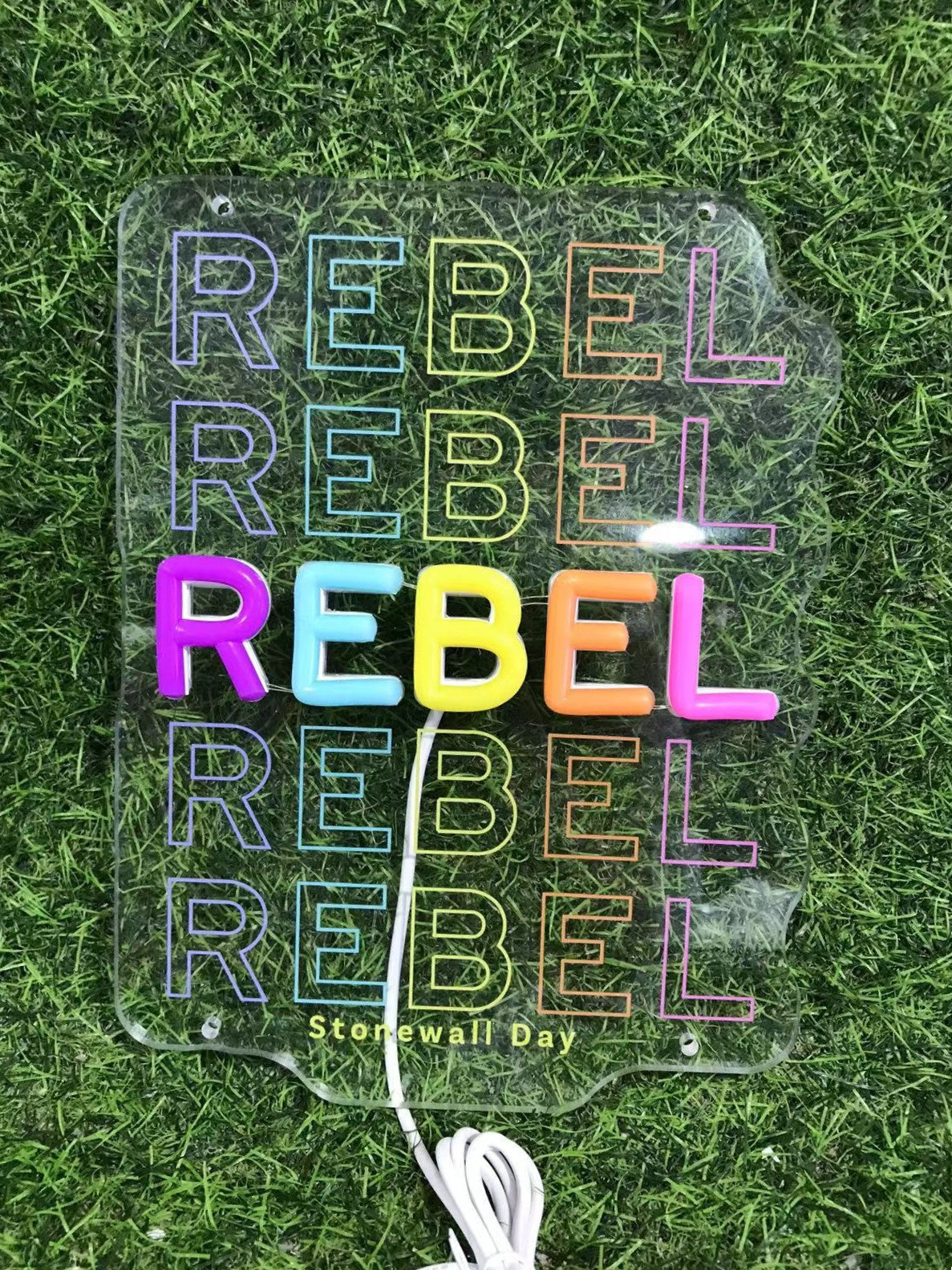 Rebel Repeat Neon Light