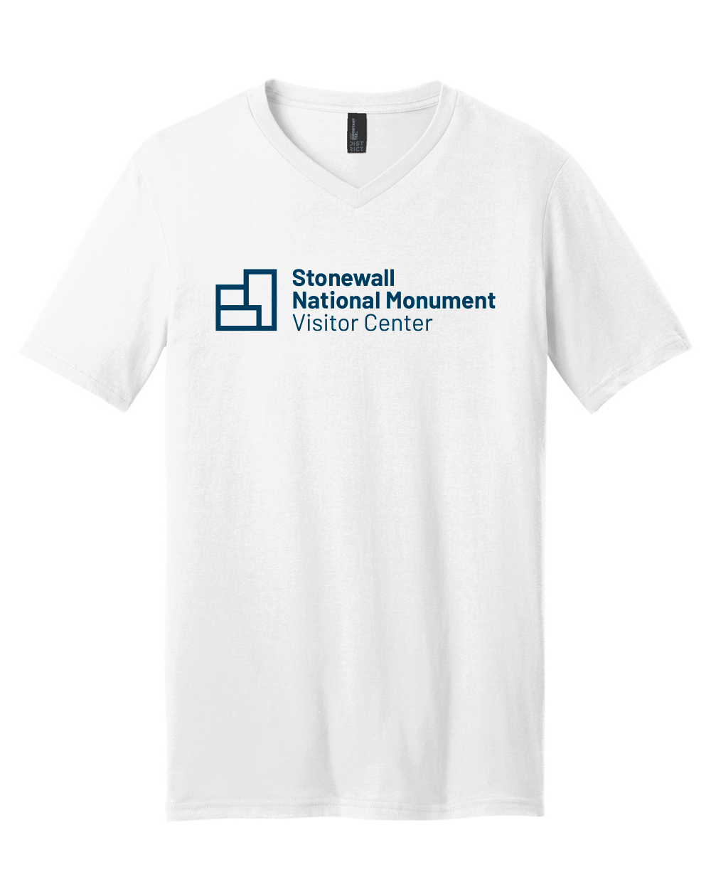 SNMVC V-Neck Logo Tee White